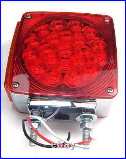 LED lights(2) 2 stud double faced square 21 diode Kenworth Peterbilt fender