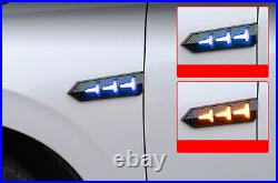 Led Side Fender Light Turn Signal For Honda Civic 11th 2022-2023 2X Carbon Fiber