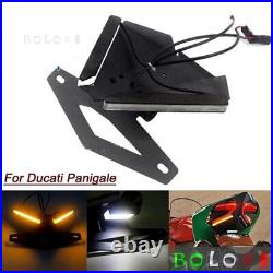 License Plate Braket & LED Turn Lights For Ducati 899 959 1199 1299 Panigale R S