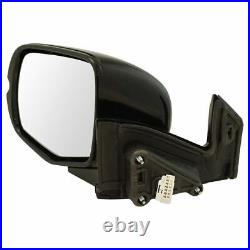 Mirror Power Heated Memory Turn Signal Gloss Black Driver Side Left LH for Pilot