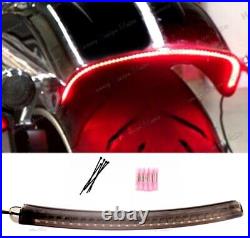 Motorcycle Fender LED Light Brake Turn Signal Smoked Lens For Harley 2013 2018