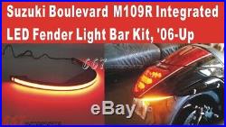 Motorcycle LED Turn Signal Fender Light Bar Kit For Suzuki Boulevard M109R / M90