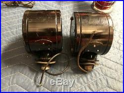 NOS PAIR Vintage DIETZ PILOT ARROW TURN SIGNALS TRUCK Light DOUBLE SIDED Nice