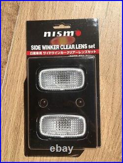 Nismo s15 R33 R34 Fender Side Turn Signal Marker Winker Clear Lense Light Jdm