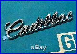 Nos 80 96 Cadillac Trunk Script Emblem Deck LID Genuine Oem Gm Trim