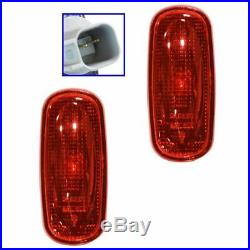 OEM Fender Bed Side Marker Light Lamp Red & Amber Set of 4 for Ram 3500 Dually