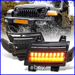 Pair For Jeep Wrangler JL JLU Sahara 12V 60W LED Fender Sequential Parking Light