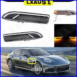 Pair Front Fender Turn Signal Light Lamp For Porsche Panamera 970 2014-2016