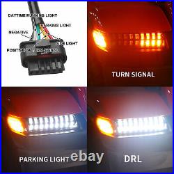 Pair LED DRL Turn Signal Fender Lights For Jeep Wrangler JL JLU Rubicon 18-2021