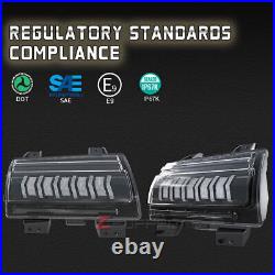 Pair LED Fender Lights Sequential Turn Signal For Jeep Wrangler JL 2018-2023