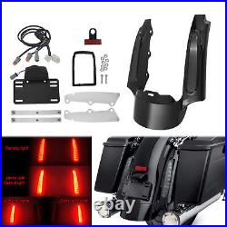 Rear Fender Extension Fascia Turn Signal Light Fit For Harley Touring 2009-2013