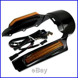 Rear Fender Extension Turn Signal Brake Running Fit For Harley Touring 2014-2019