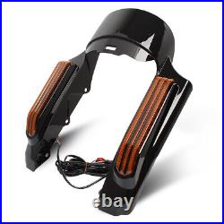 Rear Fender Fascia LED Light Orange Lens For Harley Electra Street Glide 2014-up