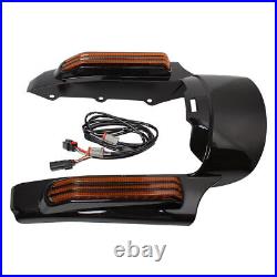 Rear Fender Fascia LED Light Orange Lens For Harley Electra Street Glide 2014-up