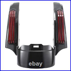 Rear Fender Fascia With LED Turn Signal Tail Light For Harley Touring models'14+