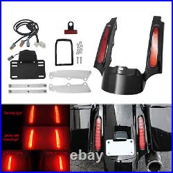 Rear Fender Run Brake LED Turn Signal Light Fit For Harley Touring Glide 2009-13