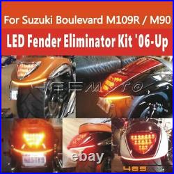 Rear LED Turn Signal Fender Light Bar Kit For Suzuki Boulevard M109R BOSS M109R2