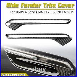 Side Fender Vent Trim Turn Signal Frame For BMW M6 F12 F13 2013+ Carbon Fiber