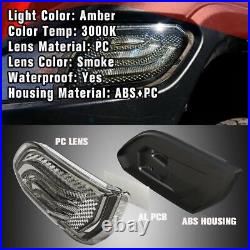 Smoked Fender LED Sequential Turn Signal Lights for Jeep Wrangler JL JLU 2018-22