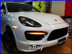 Smoked Lens Amber/White Switchback LED Side Markers For 11-14 Porsche Cayenne