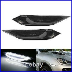 Smoked Lens White LED Front Sidemarker Lights For 11-14 Pre-LCI Porsche Cayenne
