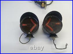 Very Nice Shape 2 Vintage Arrow Safety 6 Volt Turn Signal lights & Switch