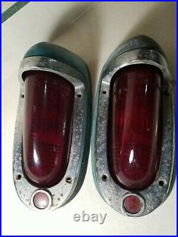 Vintage Pair Studebaker Turn Signal Lights fender mounted Parking Driving Lights