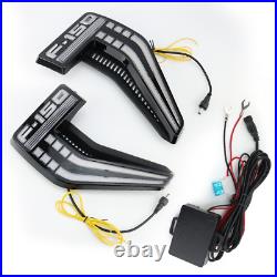 White/Amber LED Sequential DRL Vent Fender Turn Signal Light For 2021-2022 F-150