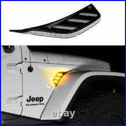 XK Glow XK-VENT-A-KIT Amber Fender Vent Turn Signal & Running Light For Jeep NEW