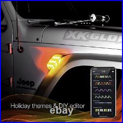 XKGLOW XK-VENT-RGB-KIT RGB+Amber Turn Signal/Fender Vent Light For Jeep JL/JT