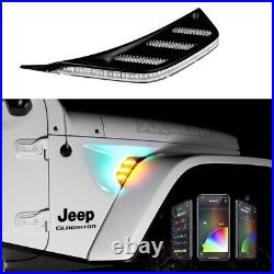 XKGlow XKVENTGBKIT Turn Signal Running Light Fits Jeep JL&JT Fender Vent Light